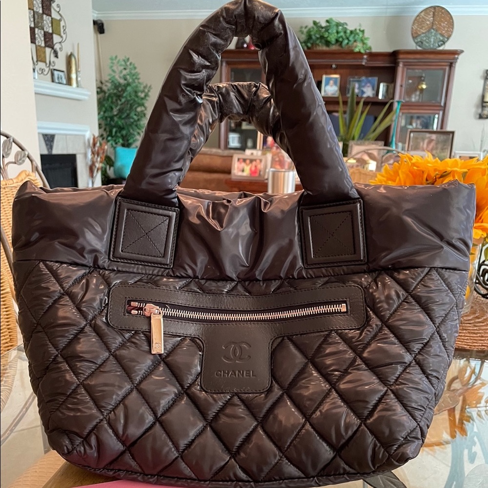 CHANEL Reversible Cocoon Puffer Black Handbag Tote